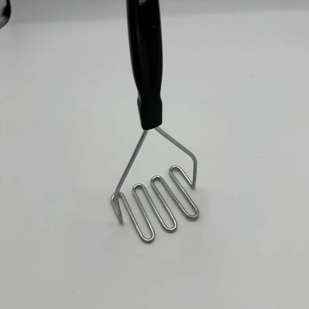 Potato Vegetable Masher Black Handle Utensil‎